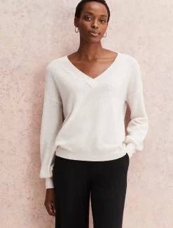 Ophelia Wool Cashmere V Neck Jumper