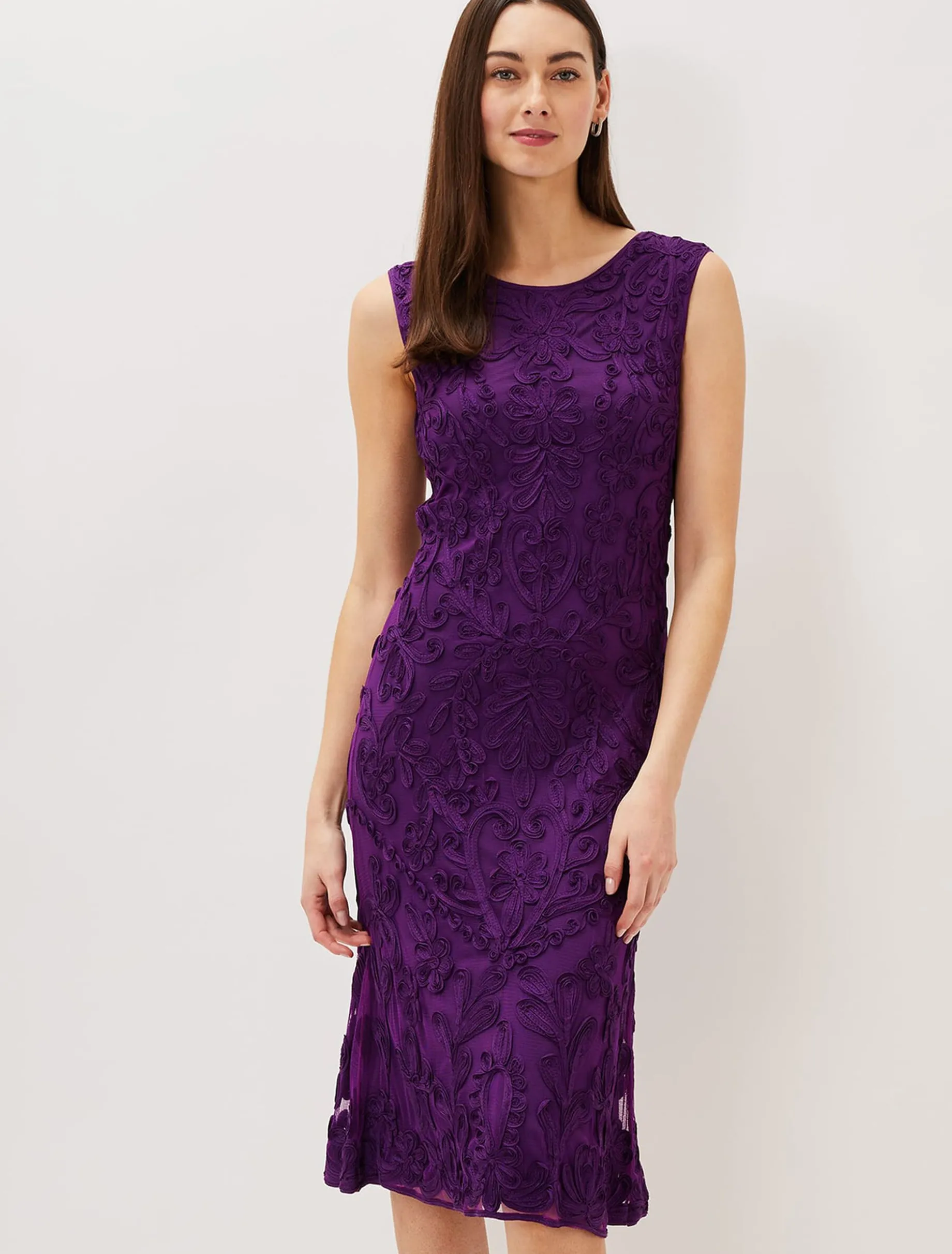 Orelia Tapework Lace Dress