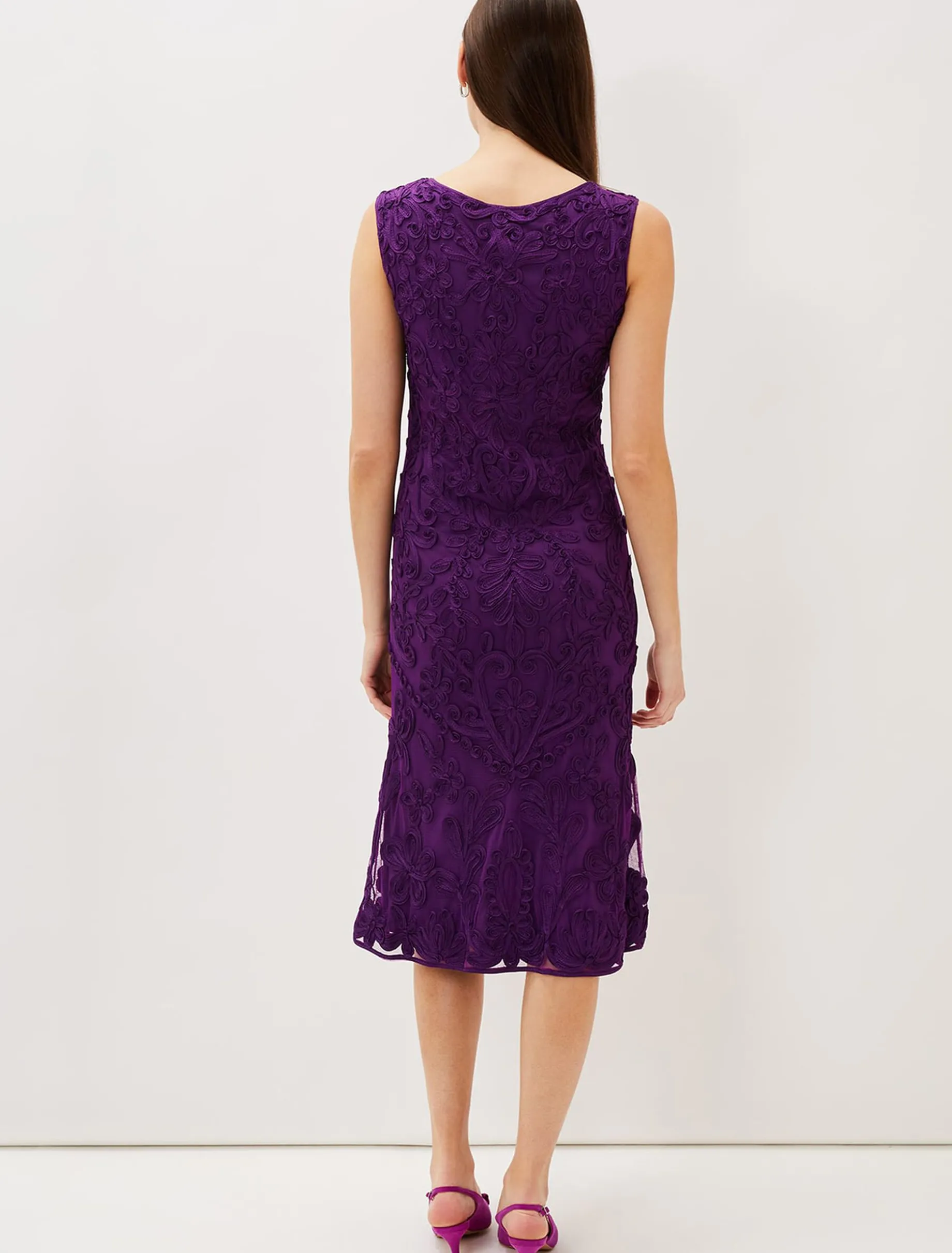 Orelia Tapework Lace Dress