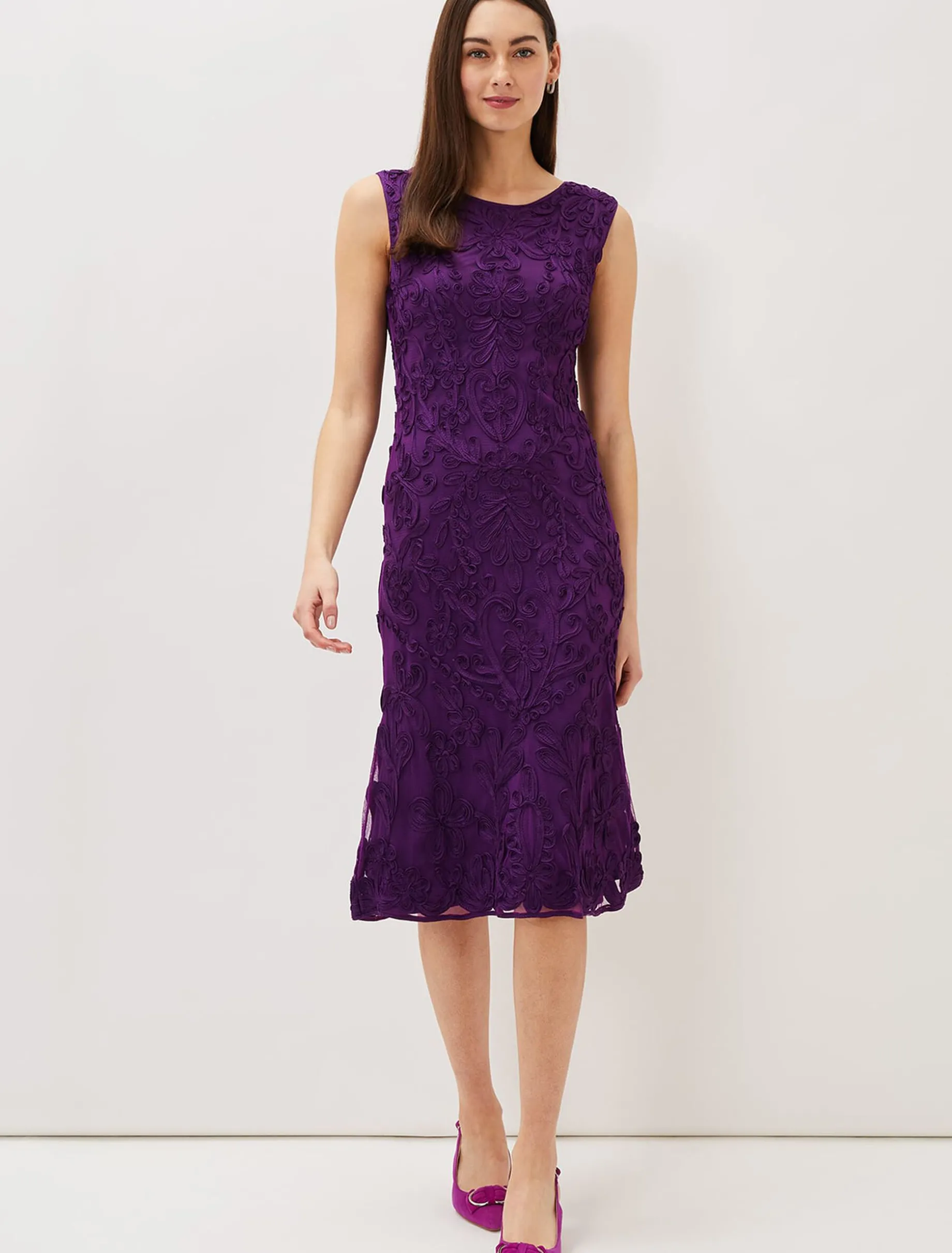Orelia Tapework Lace Dress