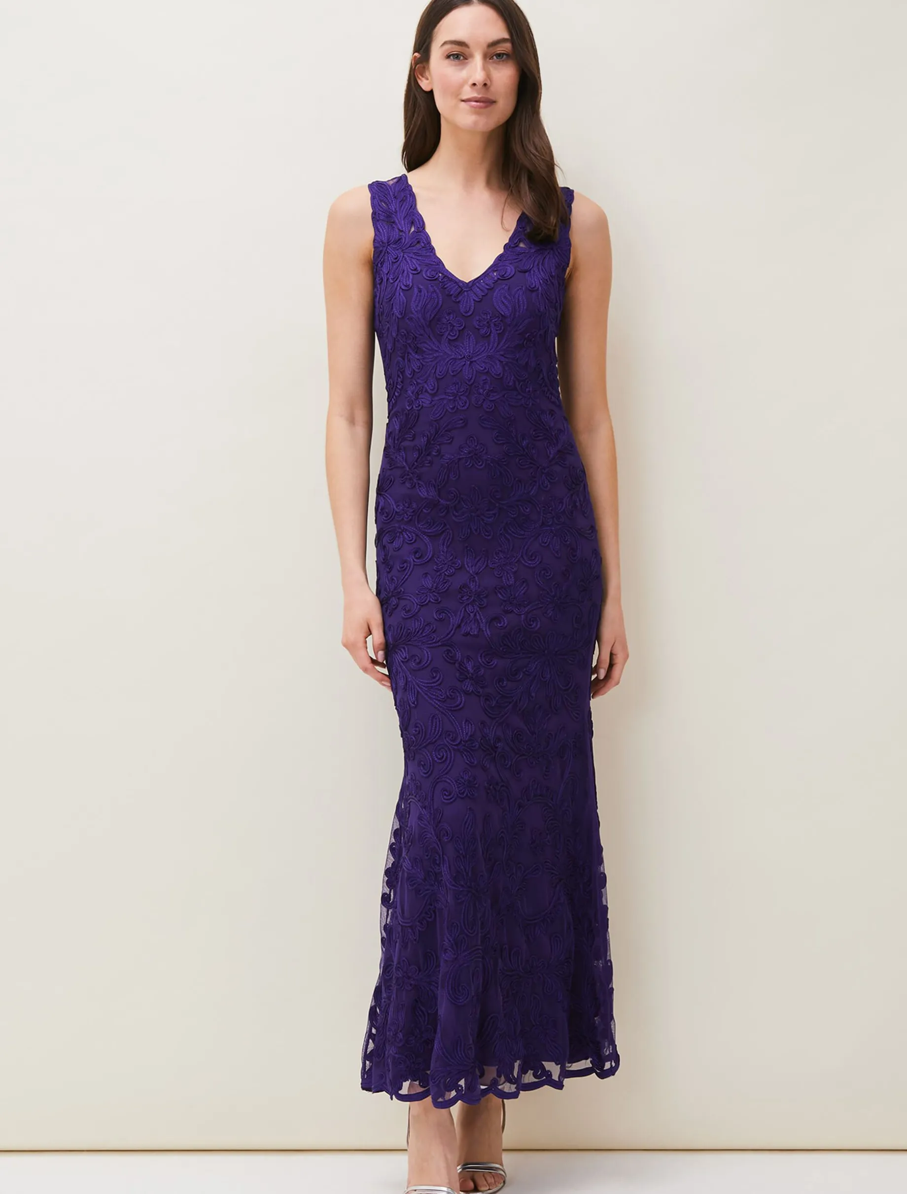 Osanne Tapework Lace Maxi Dress