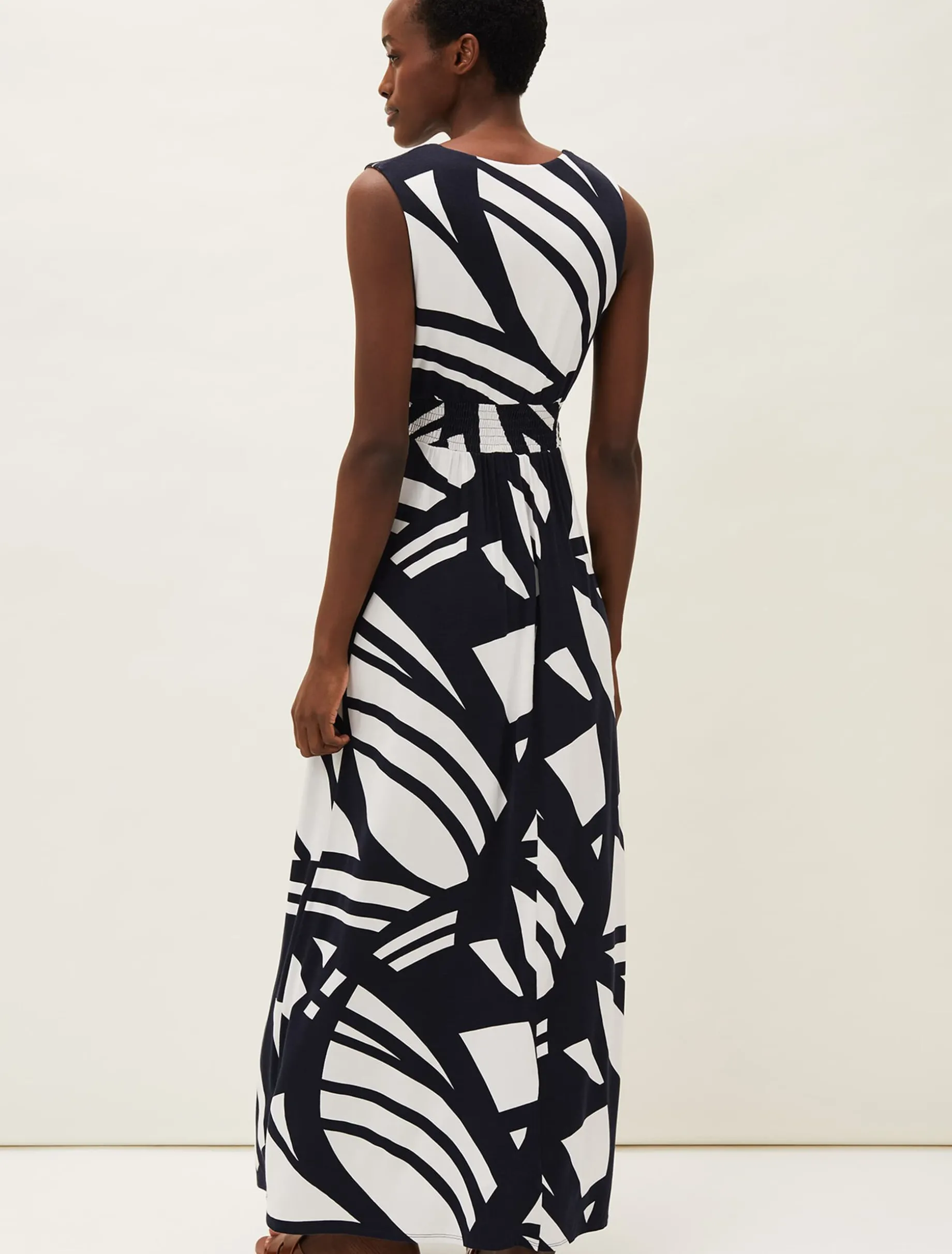 Ostia Abstract Stripe Maxi Dress