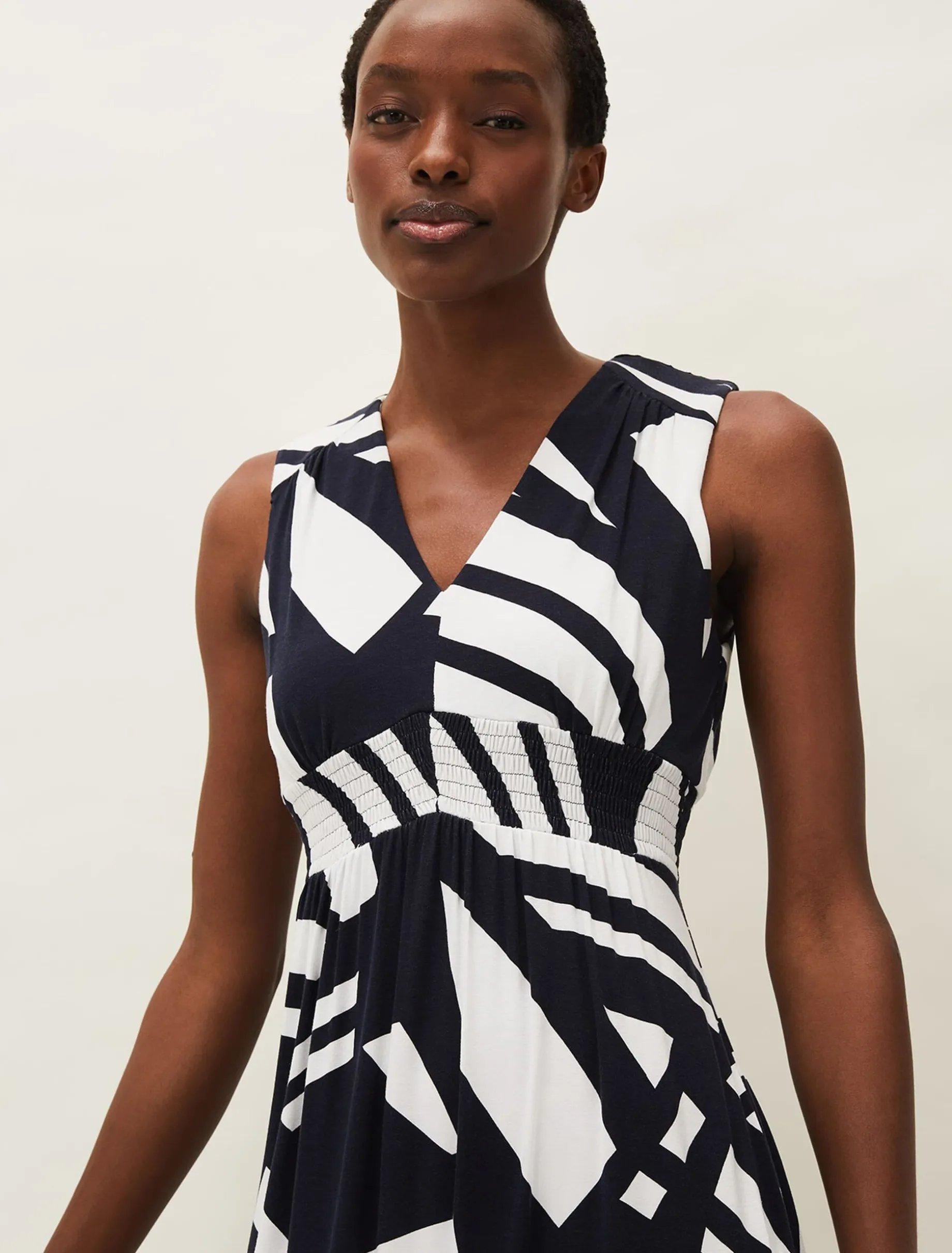 Ostia Abstract Stripe Maxi Dress