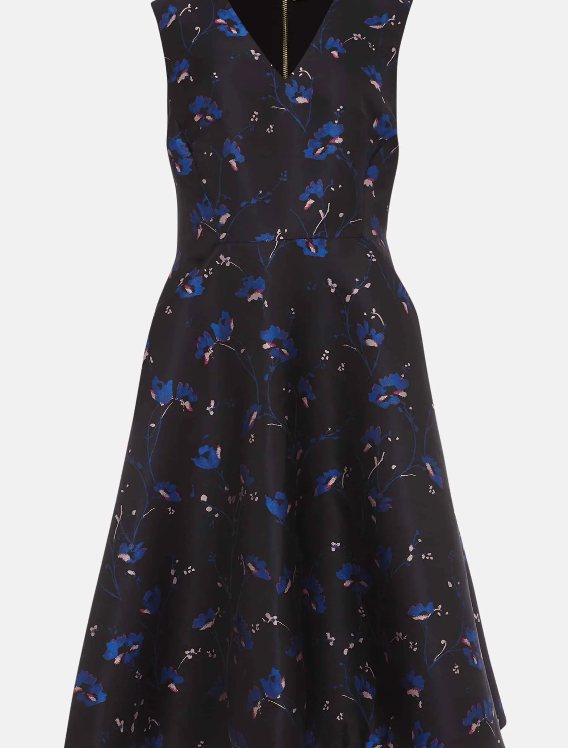 Ottilie Floral Jacquard Fit And Flare Dress
