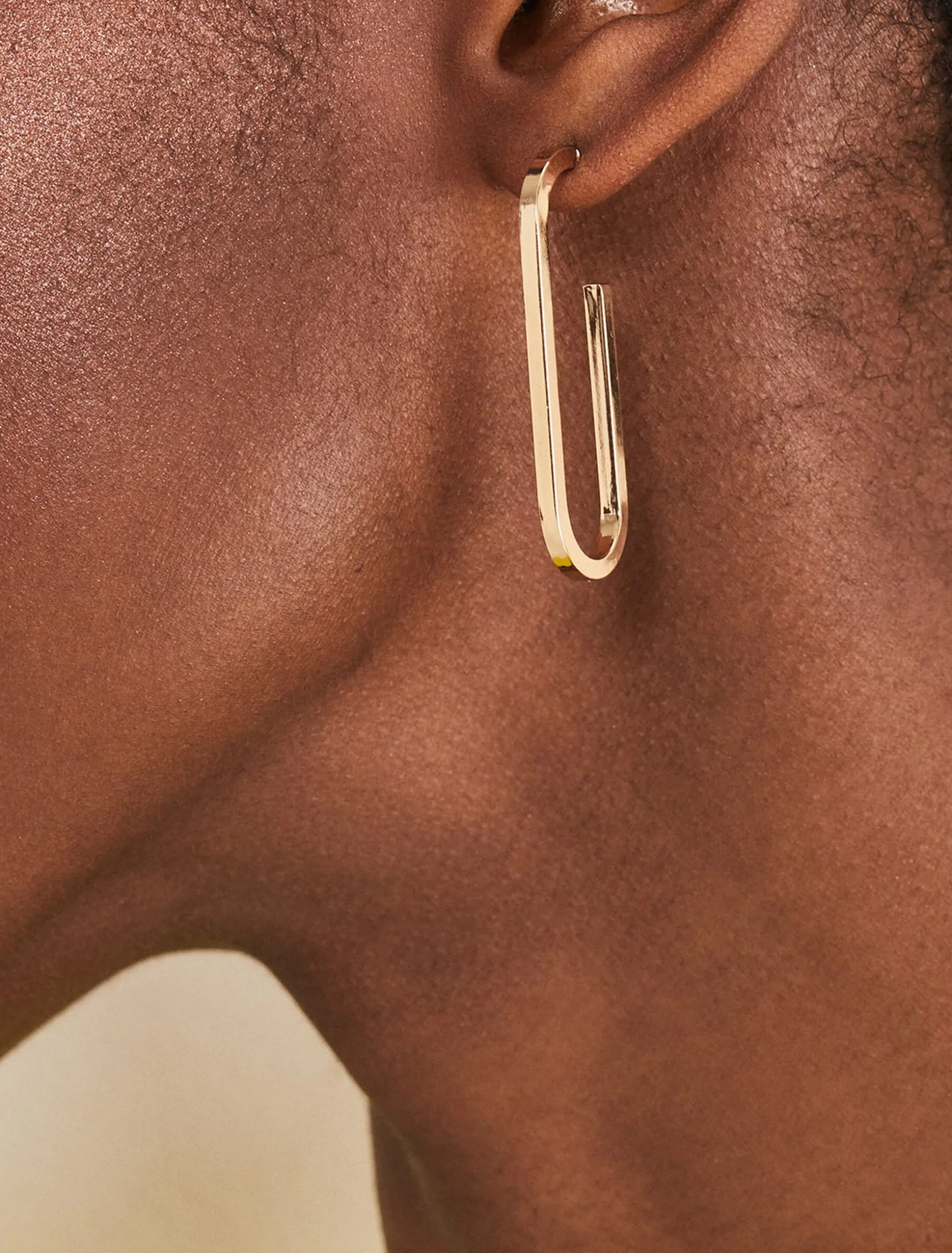 Oval Hoop Earring