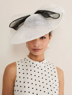 Oversized Double Bow Disc Fascinator