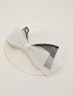 Oversized Double Bow Disc Fascinator