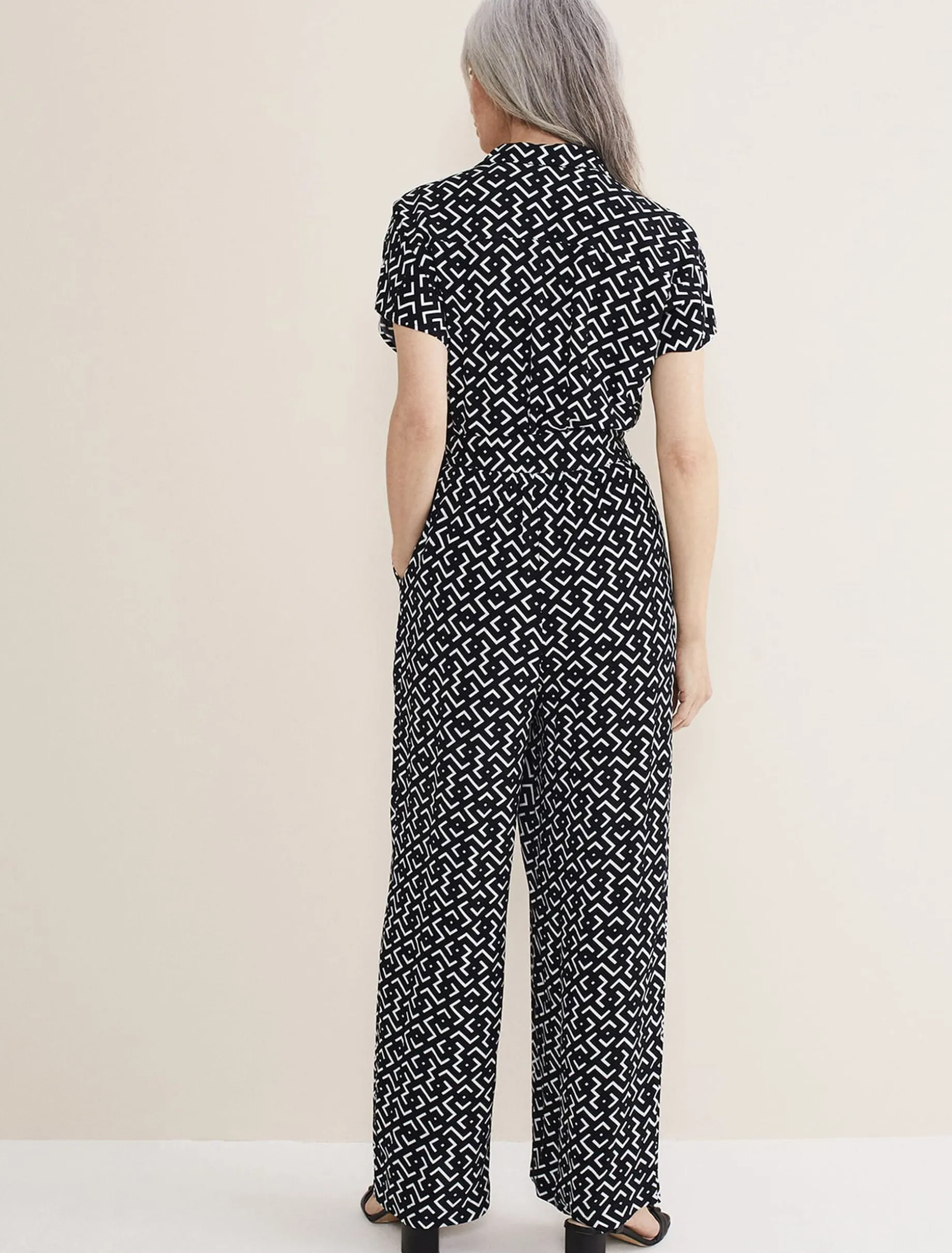 Paige Abstract Print Wide Leg Jumpsuit