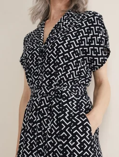 Paige Abstract Print Wide Leg Jumpsuit