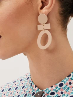Painted Abstract Drop Earring