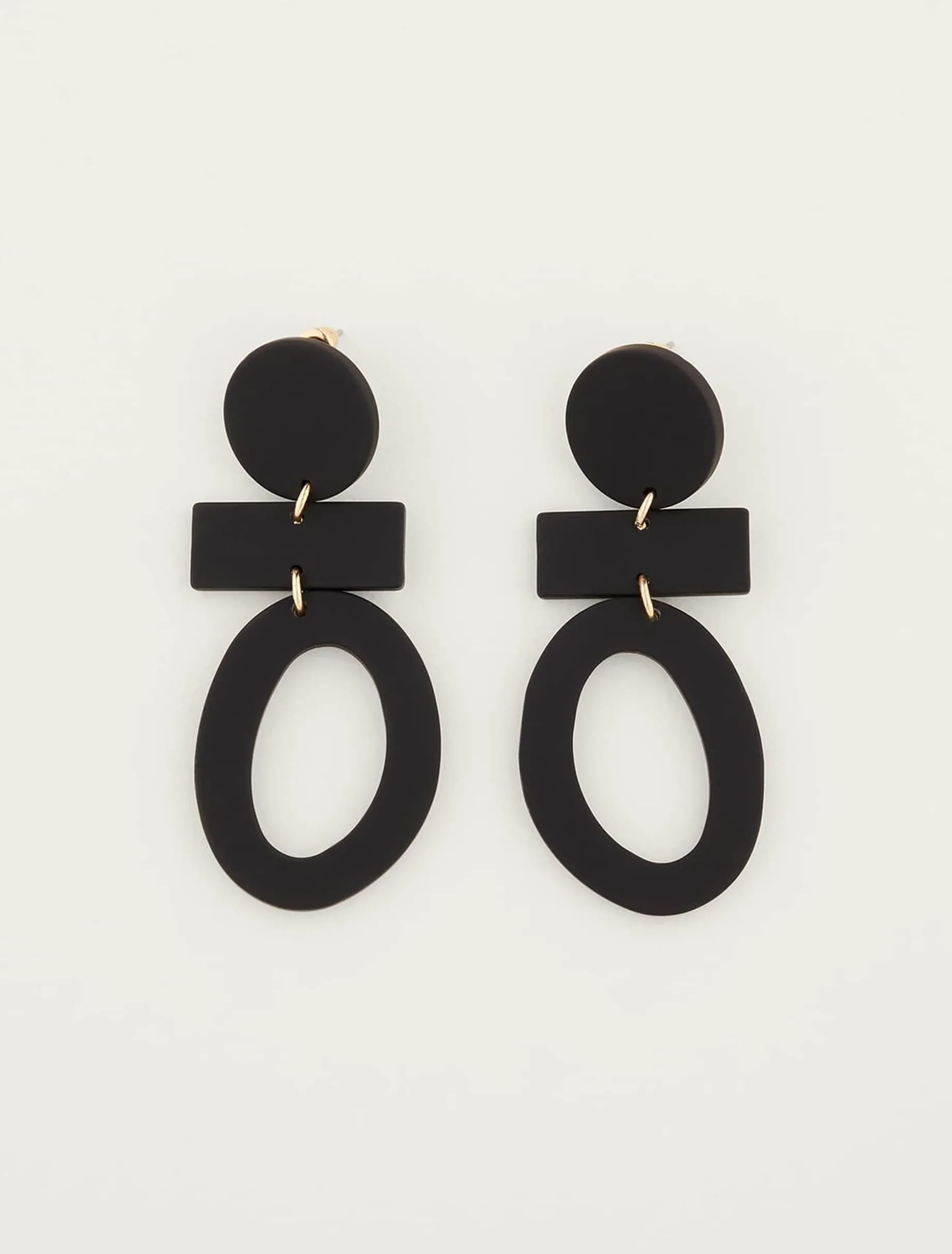 Painted Abstract Drop Earring