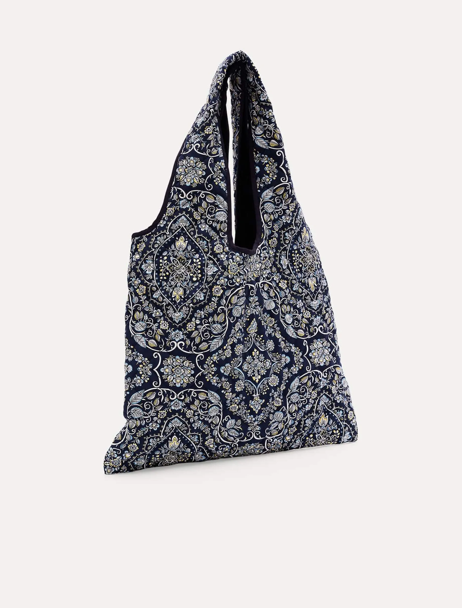 Paisley Print Quilted Shopper Bag