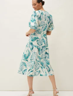 Palms Broderie Anglaise Printed Cotton Dress