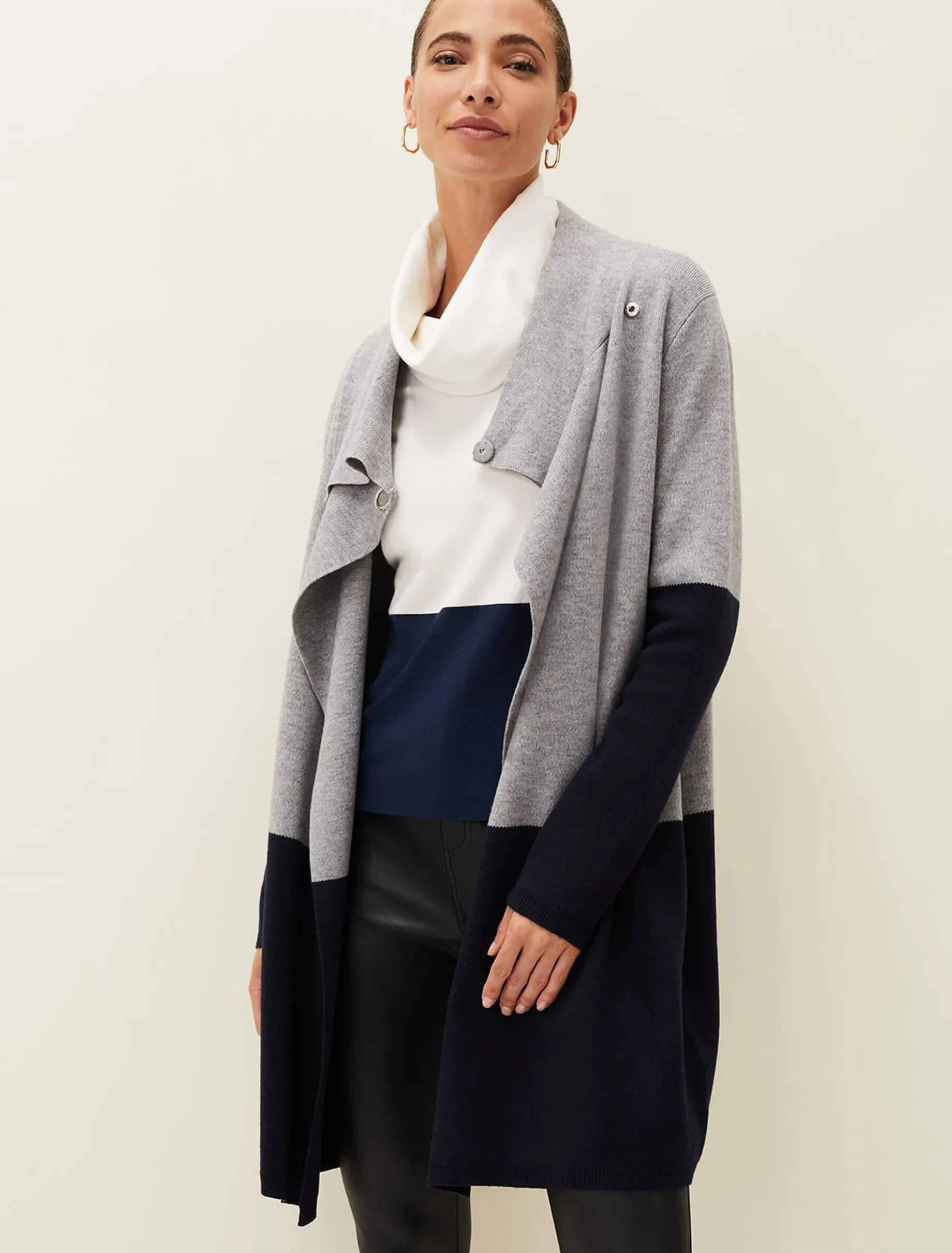 Paloma Colourblock Knit Coat