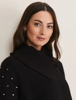 Paloma Stud Sleeve Knit Coat