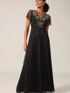 Pascale Jewelled Tulle Dress