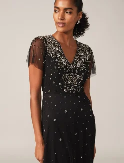 Pascale Jewelled Tulle Dress