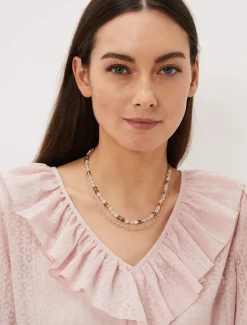 Pastel Bead Layered Necklace