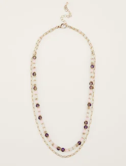 Pastel Bead Layered Necklace