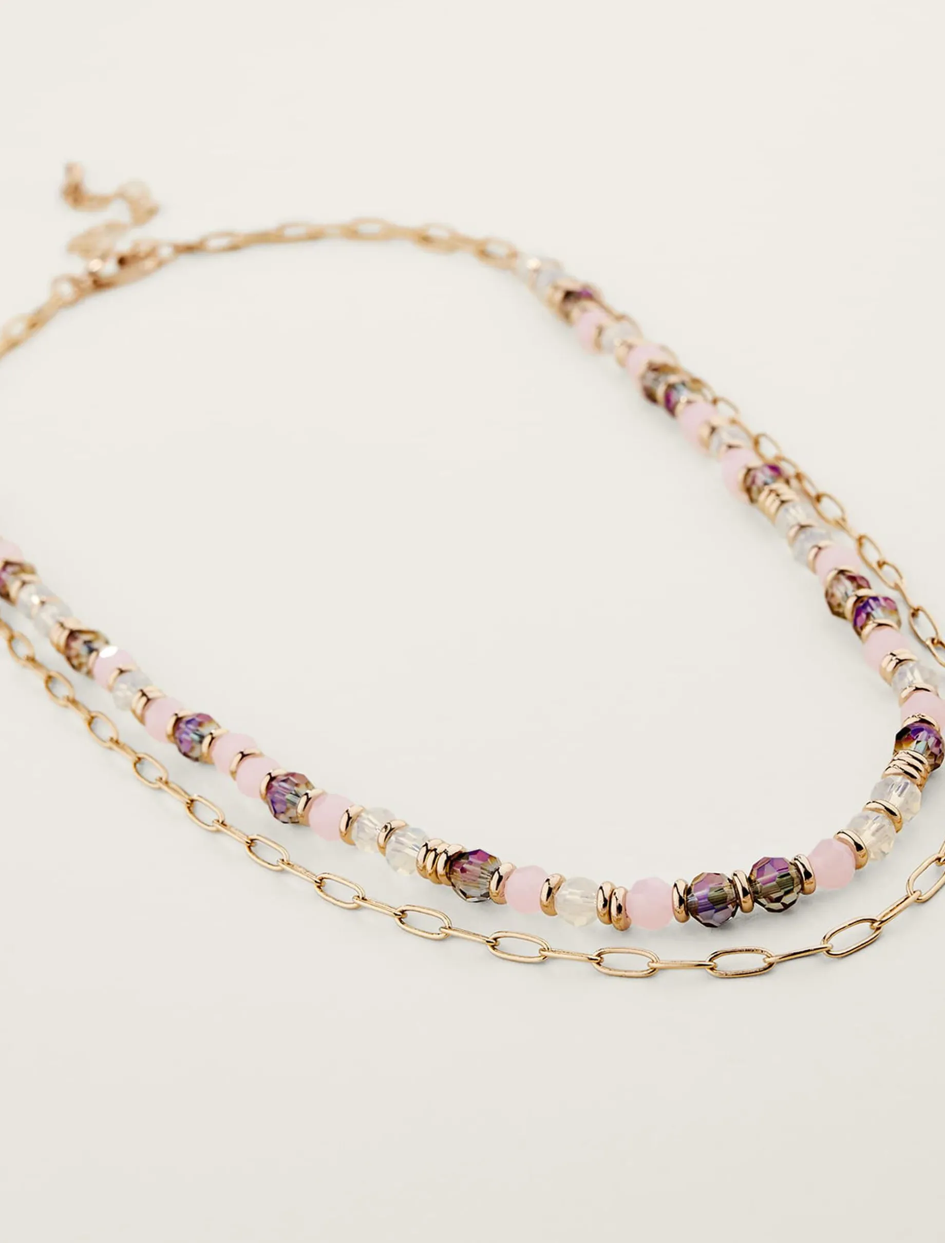 Pastel Bead Layered Necklace
