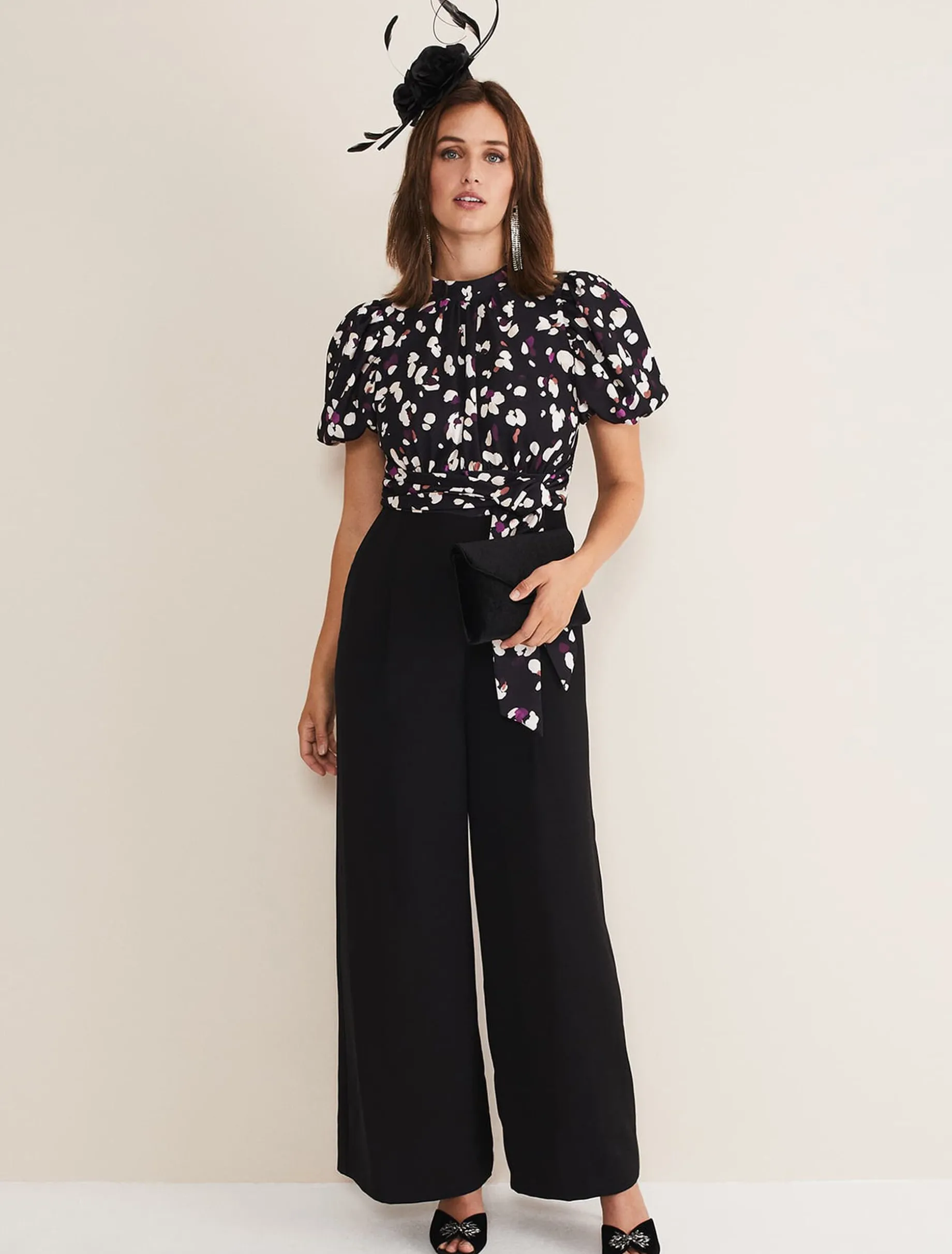 Paulina Puff Sleeve Animal Jumpsuit