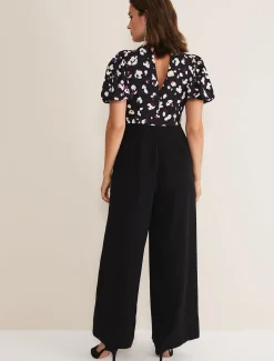 Paulina Puff Sleeve Animal Jumpsuit