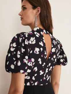 Paulina Puff Sleeve Animal Jumpsuit