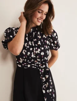 Paulina Puff Sleeve Animal Jumpsuit