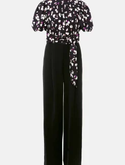 Paulina Puff Sleeve Animal Jumpsuit
