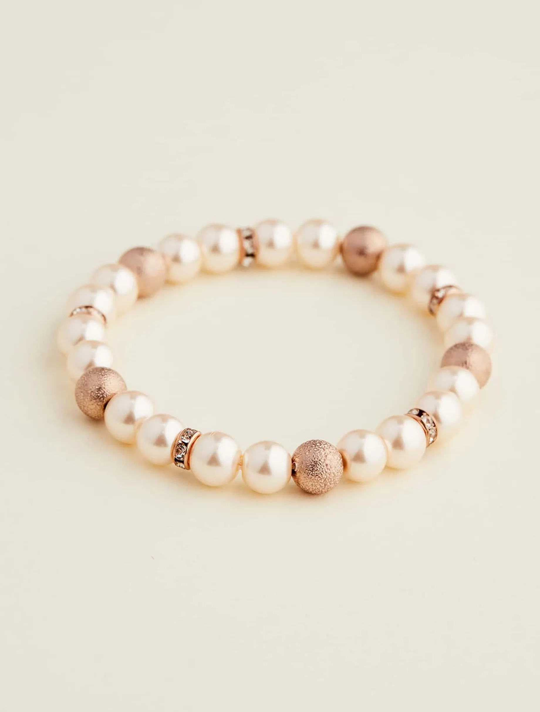 Pearl And Stone Stretch Bracelet