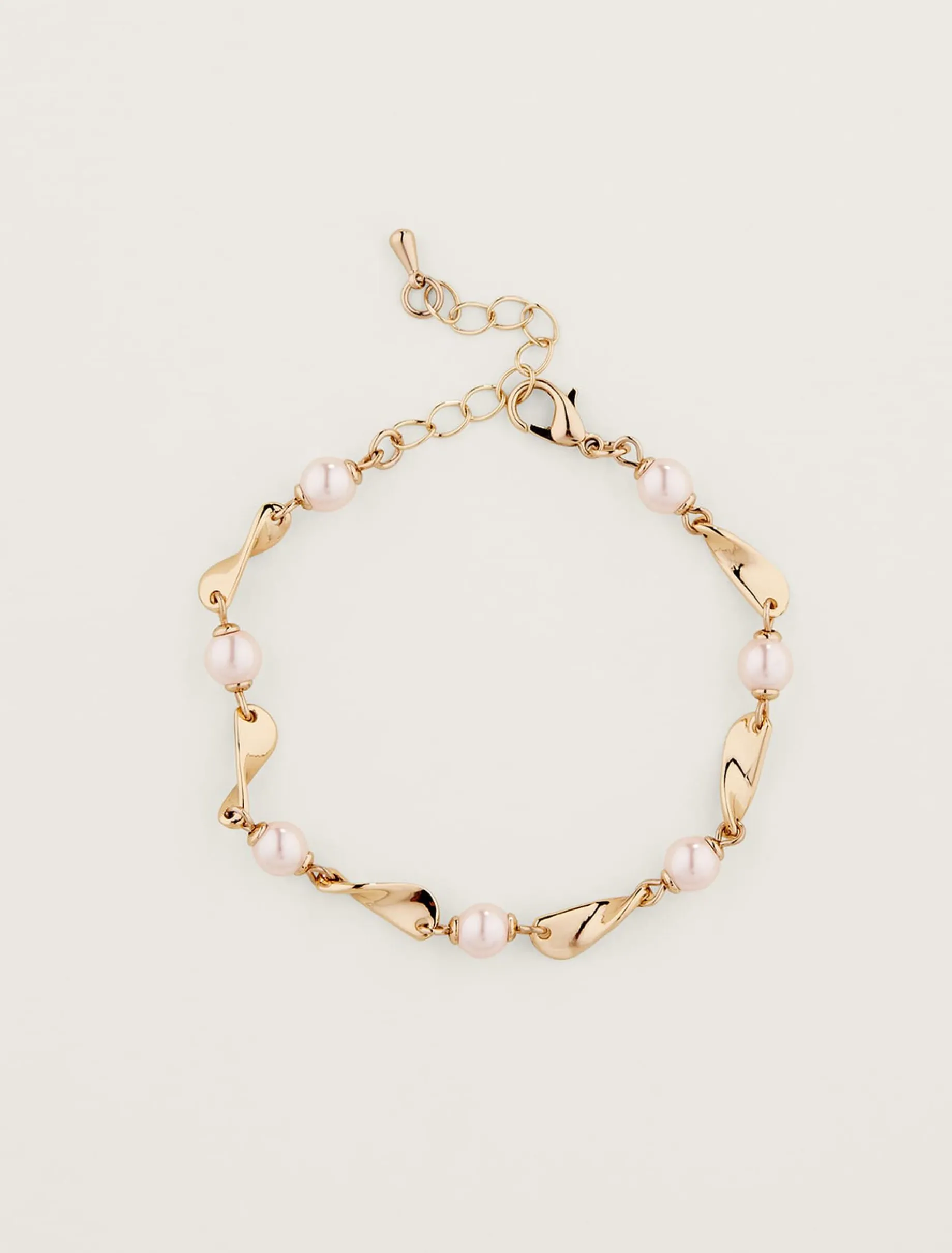 Pearl And Twist Bracelet