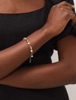 Pearl And Twist Bracelet
