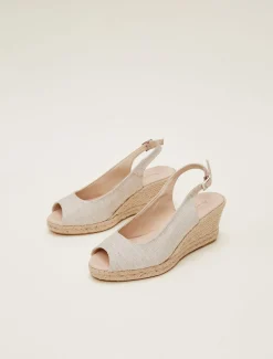 Peeptoe Slingback Espadrilles