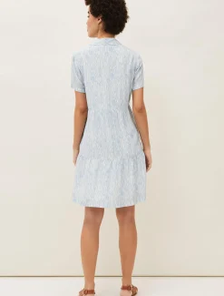 Penele Brushstroke Print Shirt Dress