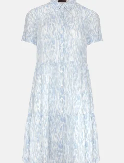 Penele Brushstroke Print Shirt Dress