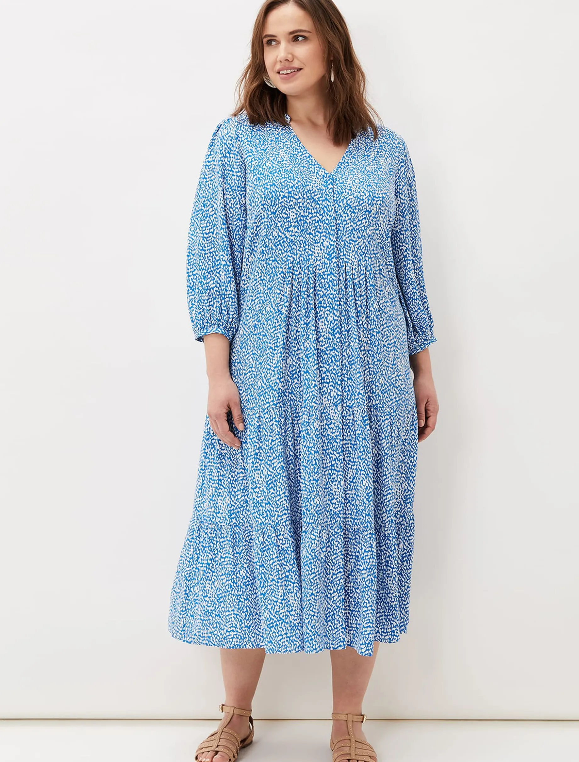Penele Ditsy Print Maxi Dress