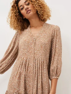 Penele Ditsy Print Swing Dress