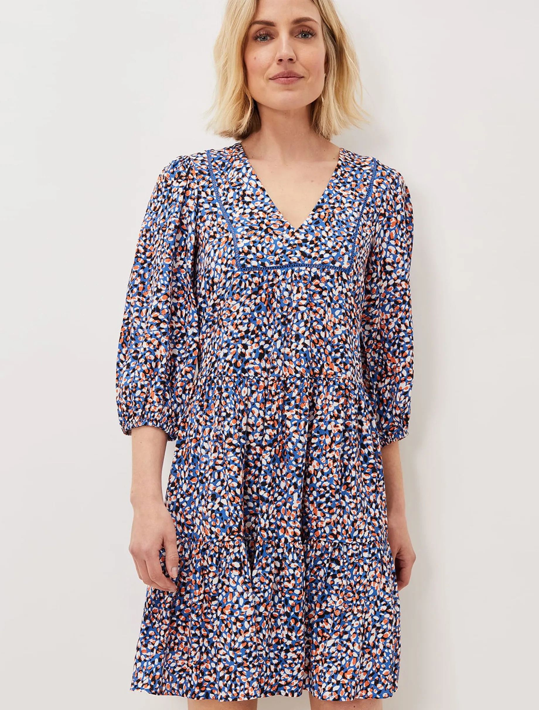 Penele Dotty Print Short Dress