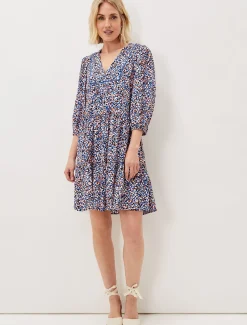 Penele Dotty Print Short Dress