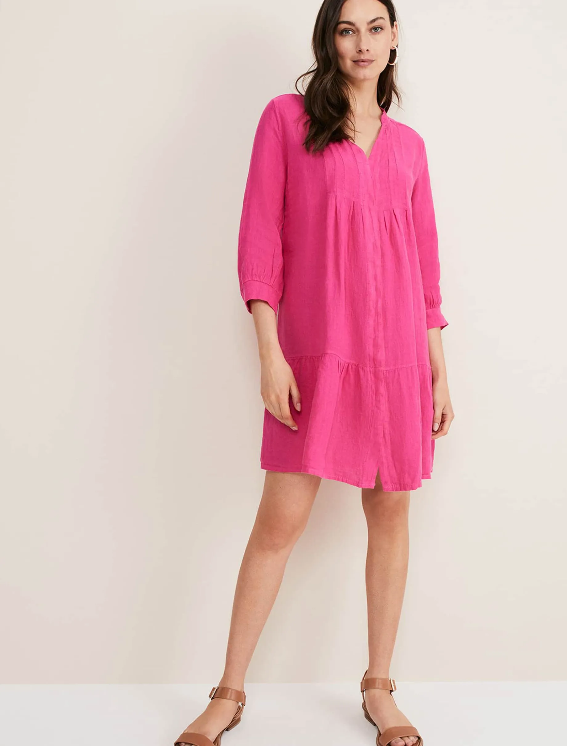 Penele Linen Swing Dress