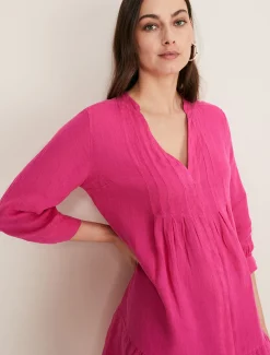 Penele Linen Swing Dress