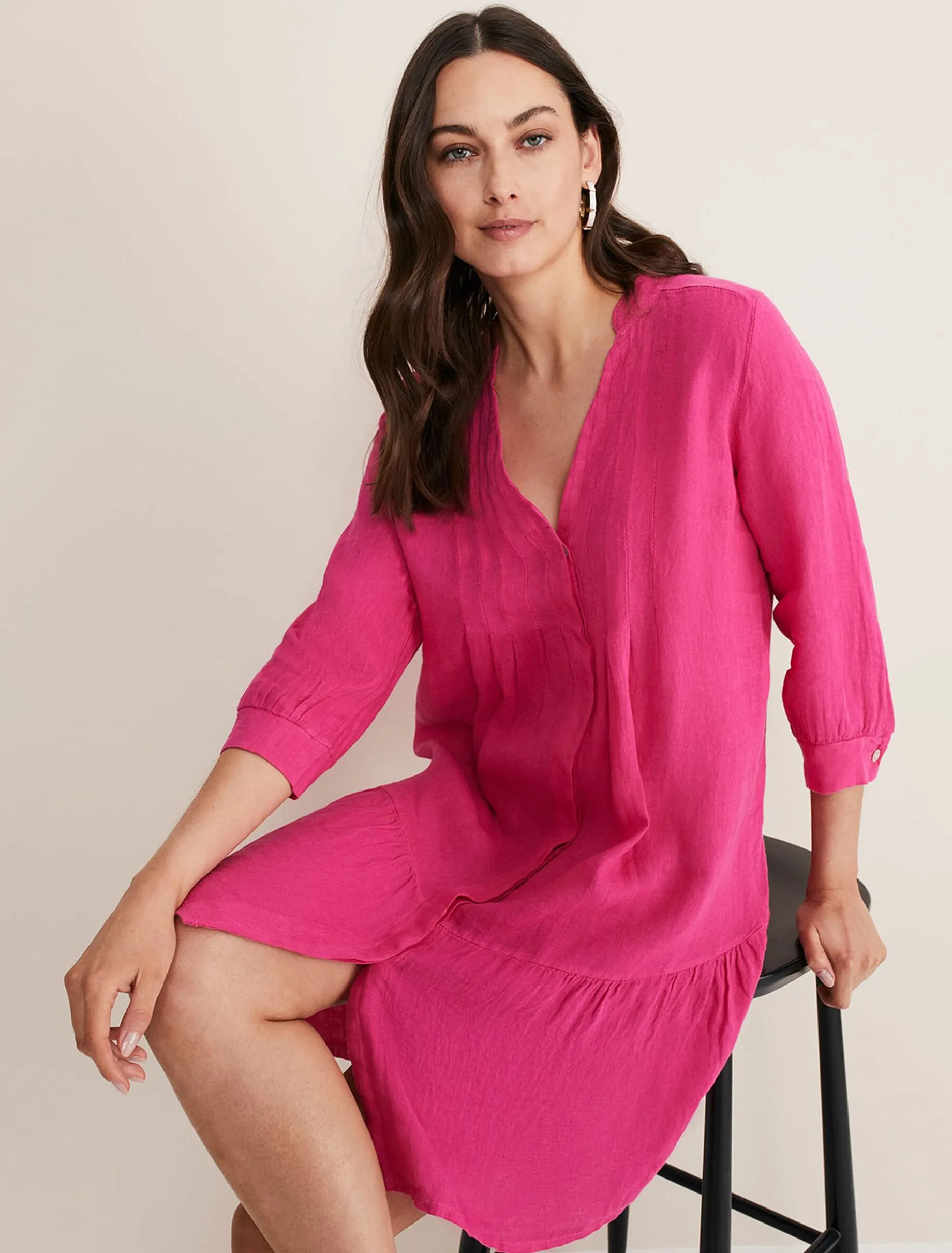 Penele Linen Swing Dress