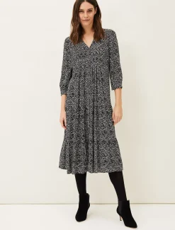 Penele Print Midi Dress