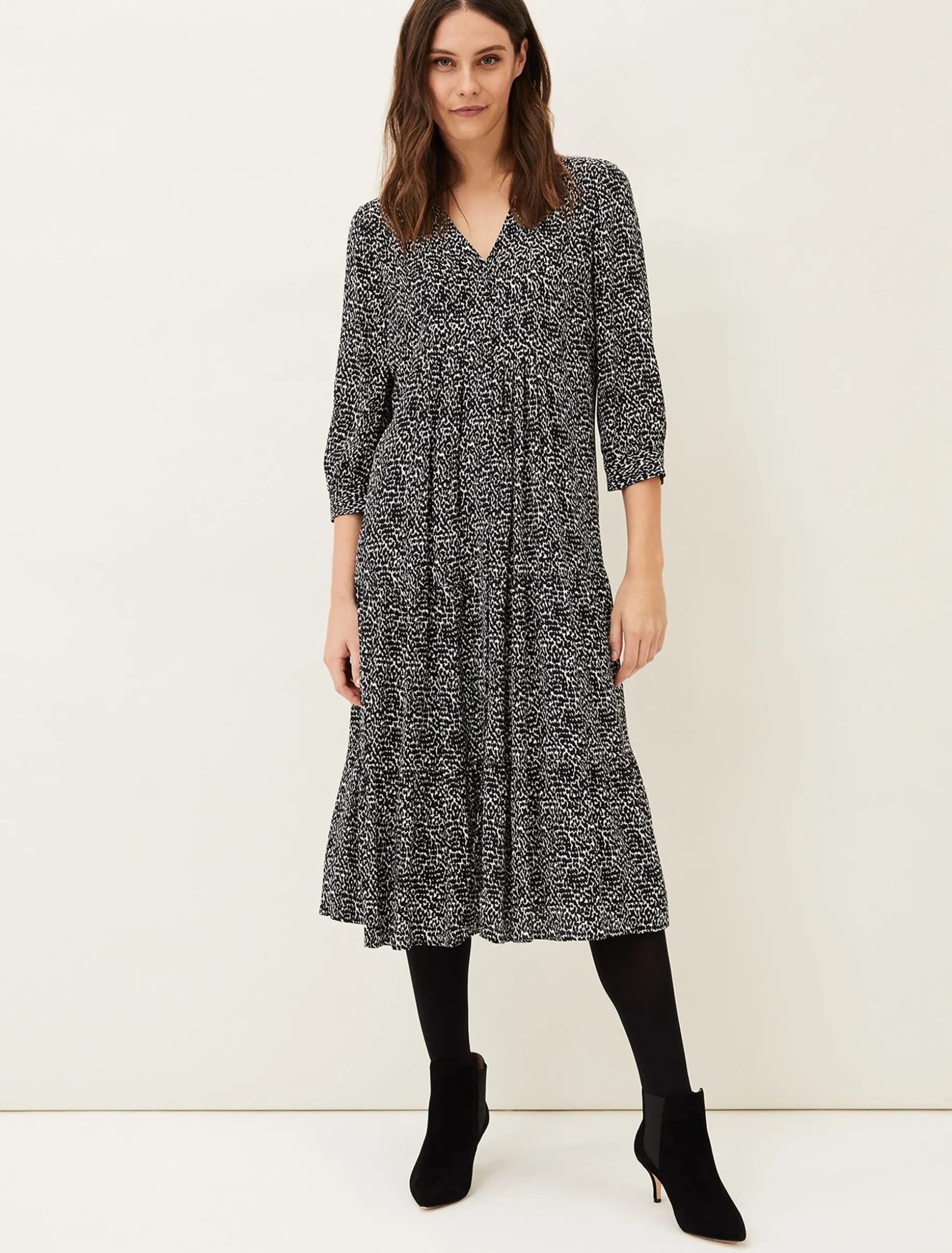 Penele Print Midi Dress