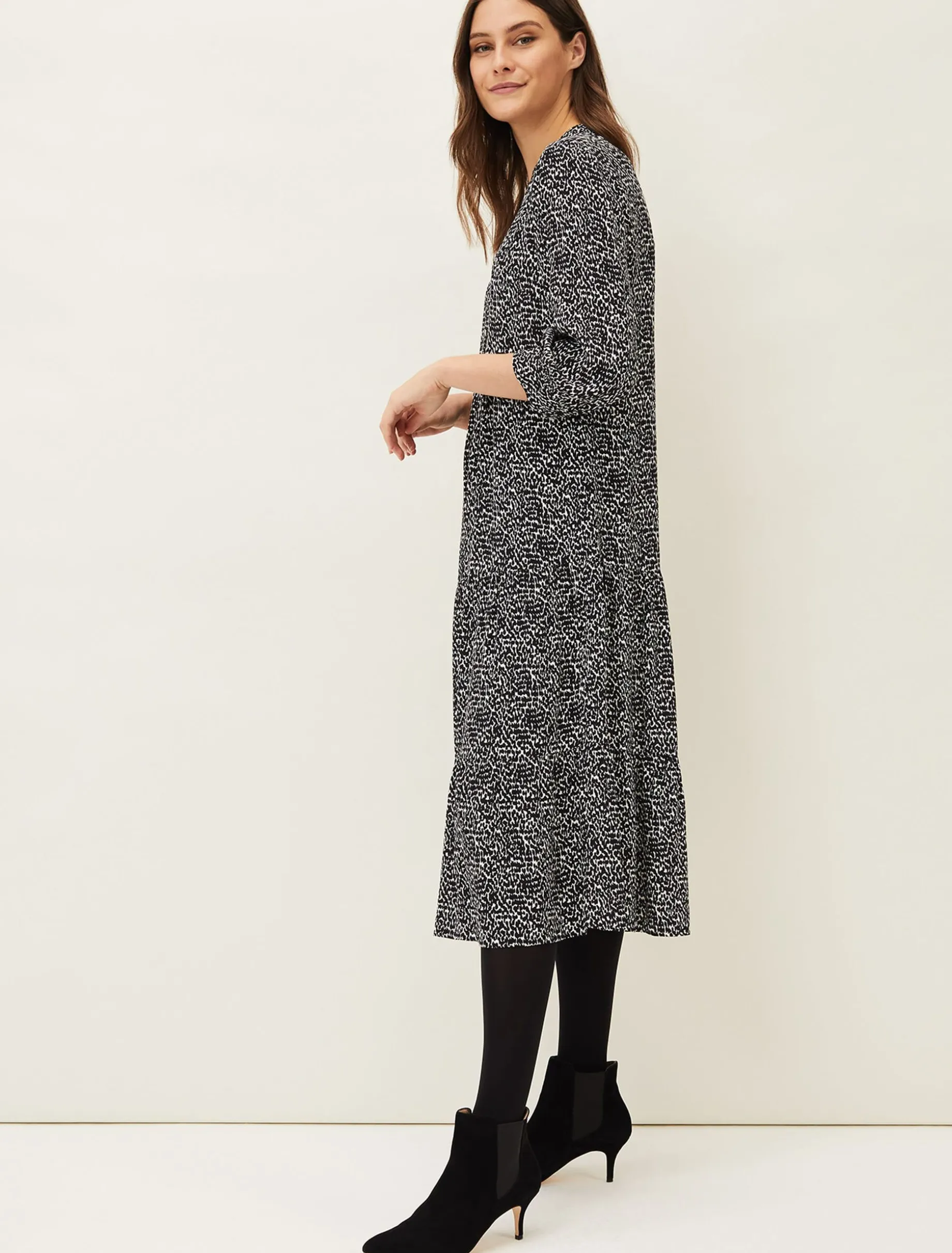 Penele Print Midi Dress