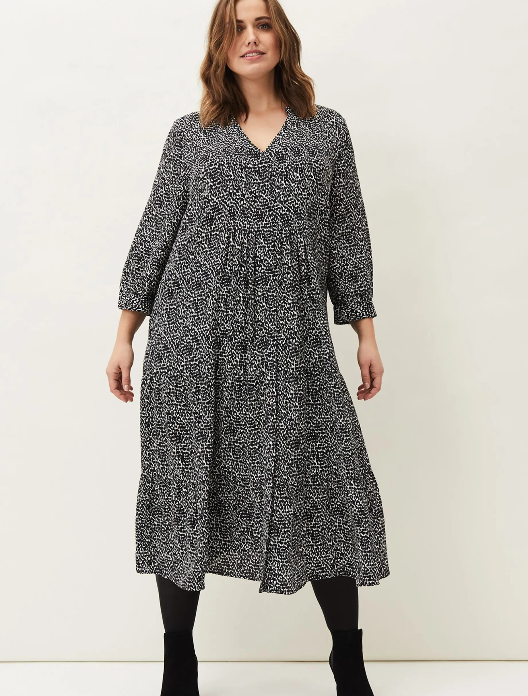 Penele Print Midi Dress