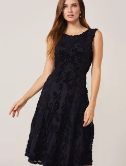 Penelope Tapework Lace Fit And Flare Dress