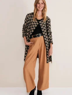 Perrie Geo Jacquard Knit Coat
