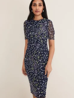 Petite Aileena Embroidered Dress