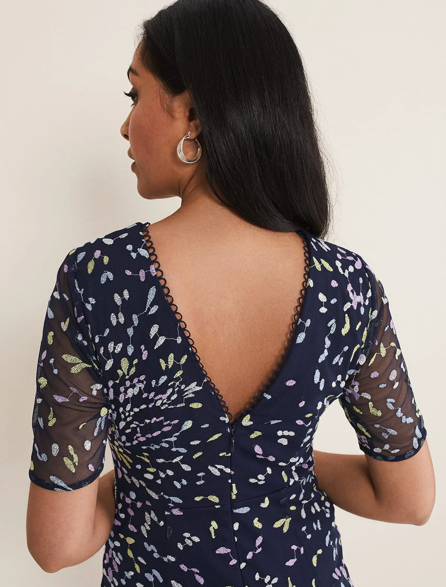 Petite Aileena Embroidered Dress